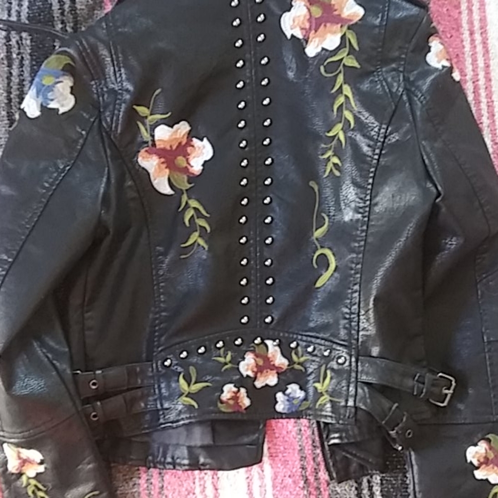 Beautiful embroidered leather jacket
